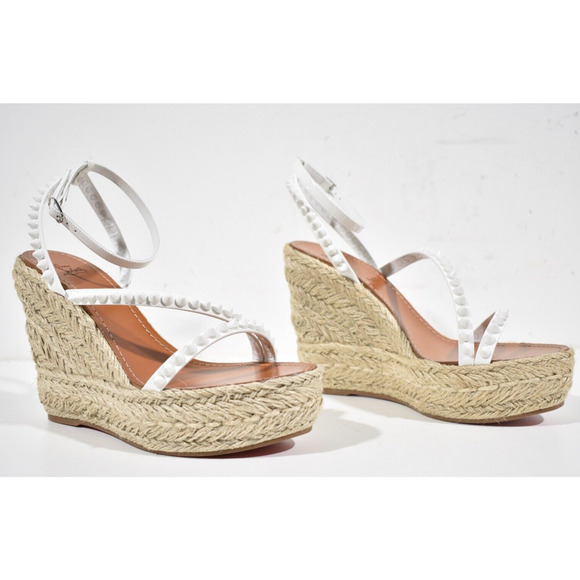 Christian Louboutin Mafaldina Zeppa 120 White Platform Wedge Sandal Heel Pump 42 - Picture 4 of 12